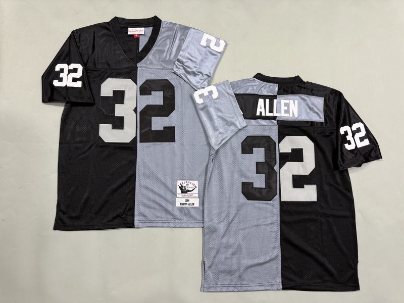 Men 2025 Nike Oakland Raiders #32 Allen black grey Throwback Limited NFL Jersey style 001->oakland raiders->NFL Jersey